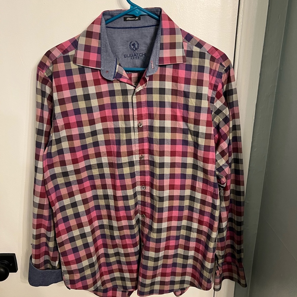 Bugatchi Multicolor Checkered Shirt